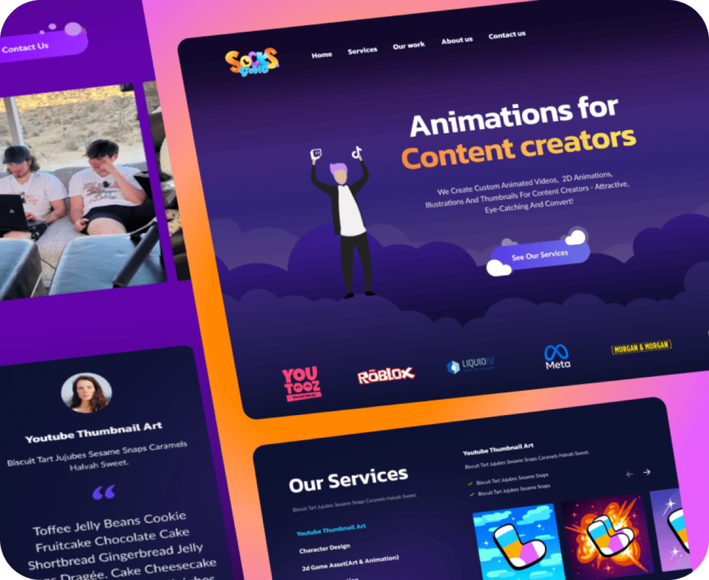 Socks digital web design development partner for content creators